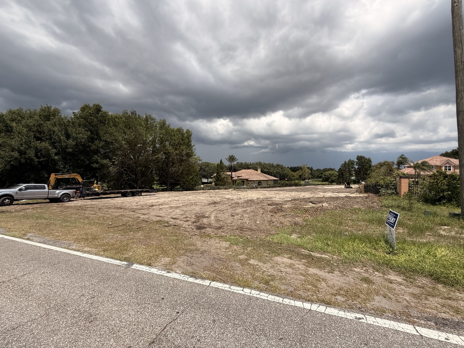 After land clearing, grubbing and site cleanup by C & S Grading in Central Florida