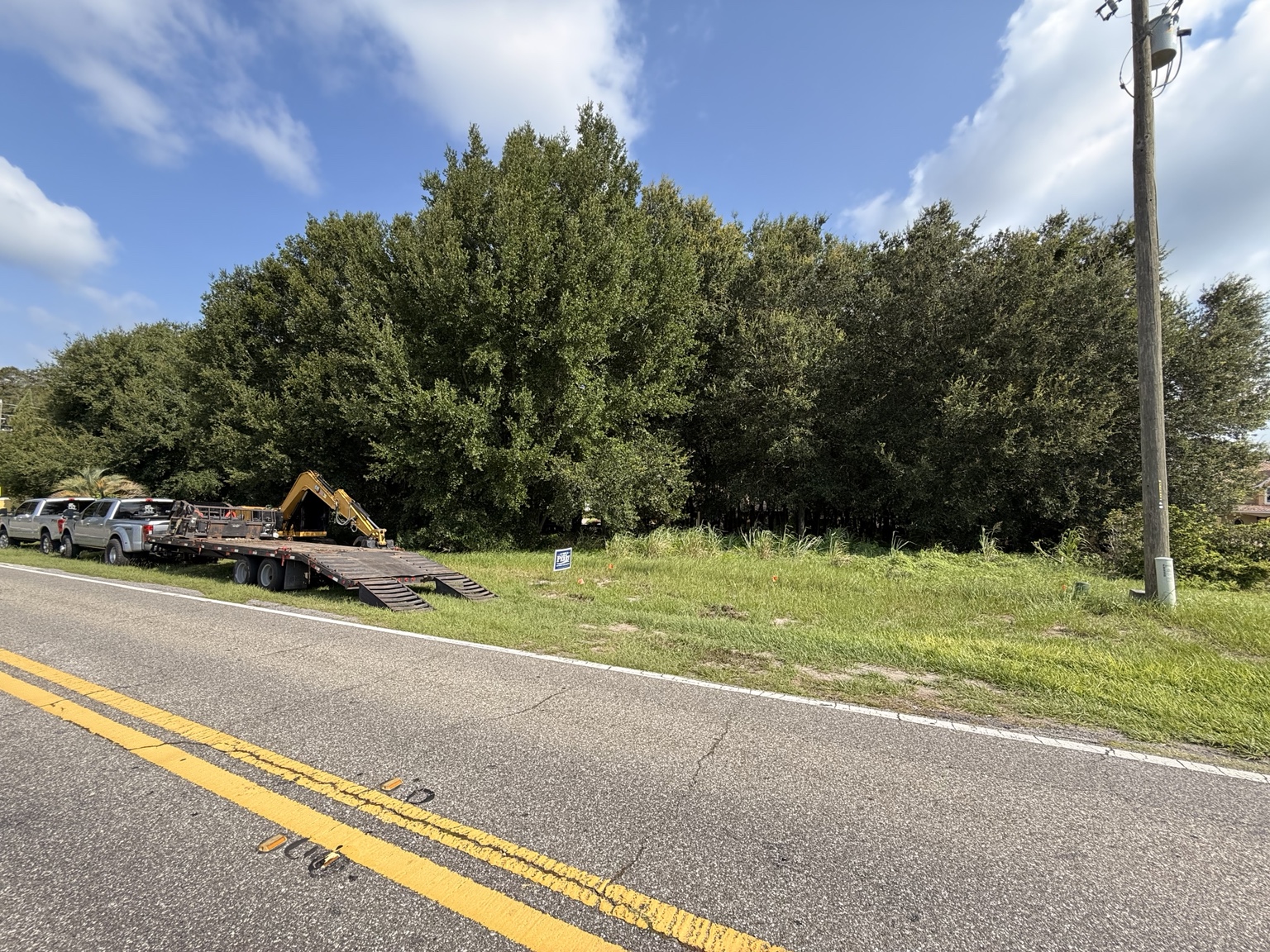 Before land clearing project by C & S Grading in Central Florida